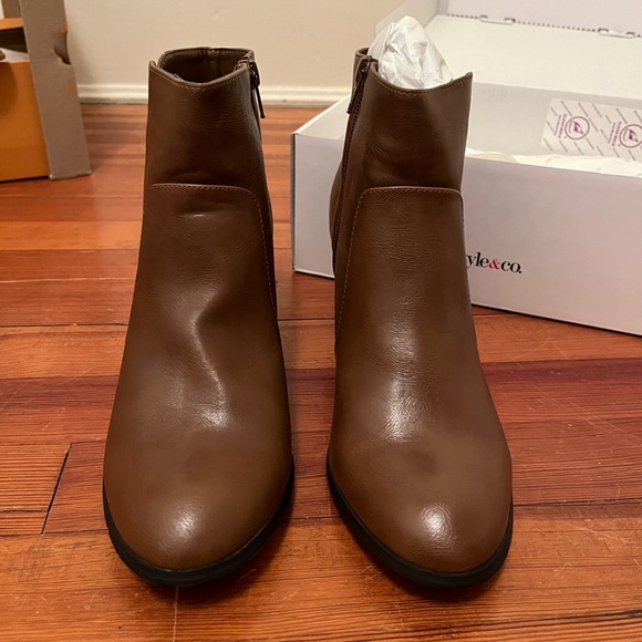 **sold elsewhere** Brown Style&Co Ankle Booties - Picture 2 of 12